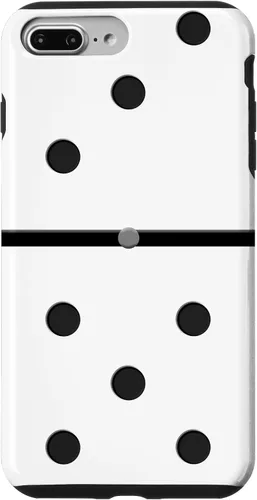 Vista 9 de iPhone 14 Domino Dominoes Cuban Game Player Piece Blanco Negro Case