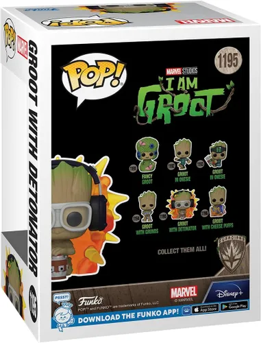 Vista 3 de Funko Pop! Marvel: Guardianes de la Galaxia - Groot con detonador Official Merch - Collectable Vinyl Figurine for Shelf Display - Birthday Gift