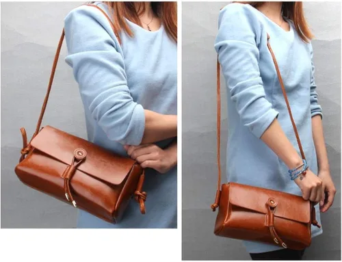 Vista 7 de JeHouze Bolso bandolera bandolera de cuero para mujer