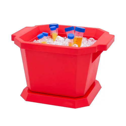 Vista 3 de SP Bel-Art Magic Touch 2 Cubo de hielo rojo de alto rendimiento; 4.0 litros, con tapa (M16807-4003) - El diseño del artículo puede variar
