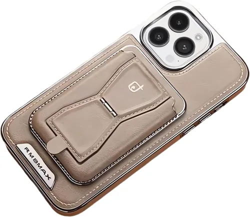 Vista 9 de Funda magnética de cuero para teléfono con tarjetero desmontable, elegante y funcional funda magnética tipo cartera para iPhone (iPhone 12, negro)