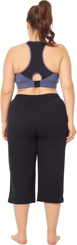 Vista 6 de ZERDOCEAN Pantalones cortos de yoga para mujer, talla grande, para interiores, con bolsillos y cordón