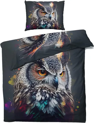 Vista 47 de Funda de edredón de águila calva tamaño individual Juego de ropa de cama de pájaros animales 2 piezas Funda de edredón