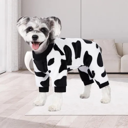 Vista 3 de Pijamas para perros pequeños, mameluco de invierno para perro, overol de terciopelo cálido, overol para cachorros, ropa de invierno para perros