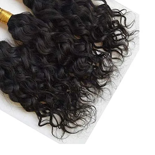 Vista 6 de Extensiones de cabello humano virgen malasio con micro bucle de onda suelta corta, micro enlace, extensiones de cabello humano natural real