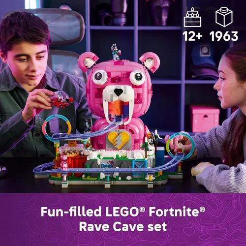 Vista 2 de LEGO Fortnite Rave Cave 77082 Juguete de construcción para niños, niñas y adolescentes, mayores de 12 años, juego de juegos, 6 minifiguras LEGO