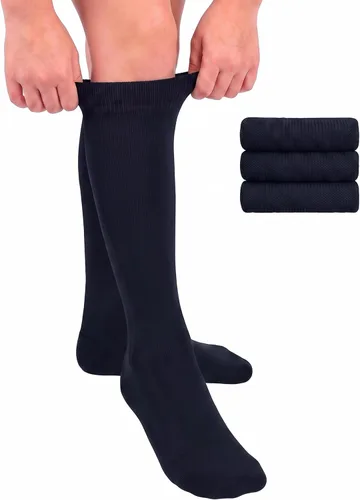 Vista 16 de Hugh Ugoli Knee High Bamboo School Uniform Socks for Girls, Kids, 3-6 Pairs 01- blanco (3 pares)