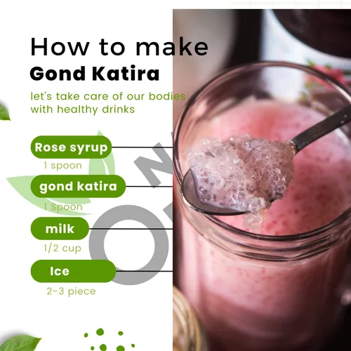 Vista 8 de Namo Organics - Gond Katira Pure Organic - 250 Gm Propiedades de enfriamiento Goma de mascar comestible 100% natural superalimento