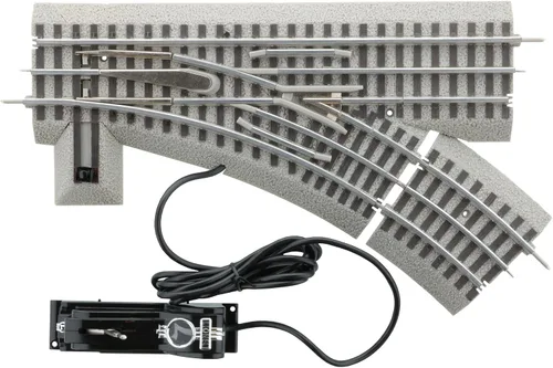 Vista 2 de Lionel FasTrack O31 - Interruptor de control remoto para mano derecha con sección de curva de cuarto, accesorio de vía de tren modelo de calibre O