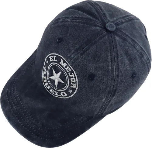 Vista 4 de El Mejor Abuelo - Gorra de béisbol bordada ajustable de algodón para el día del padre