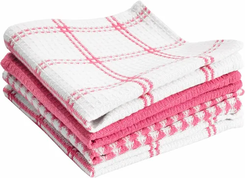 Vista 19 de T-Fal Paños de cocina de gofres de alta calidad: altamente absorbentes, súper suaves de larga duración, 100% algodón, 12 x 13 pulgadas, toalla plana