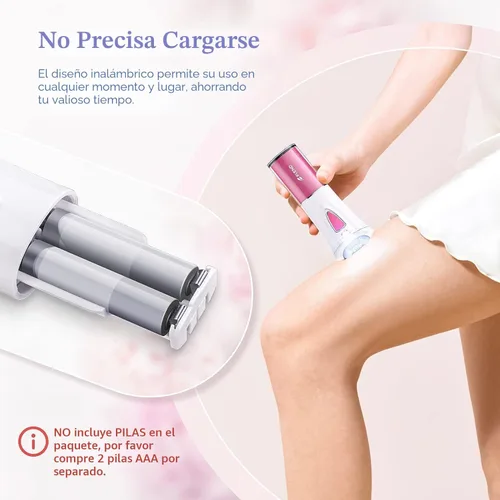 Vista 4 de Mini depiladora, depiladora facial para mujeres, depiladora de deslizamiento suave de cuerpo completo, afeitadora eléctrica portátil para cara