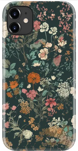 Vista 101 de LUMARKE Funda para iPhone 14/iPhone 13, lindo Y2K floral, carga inalámbrica Mosaico Tortuga Shell