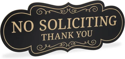 Vista 14 de ExcelMark Premium Letrero de «No Solicitar» para la Casa - Fabricado en los EE. UU. (Mediano - 7 cm x 17.8 cm, Negro con Letras Blancas)