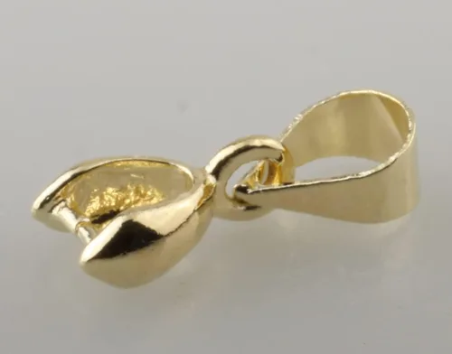 Vista 2 de 1 caja de 30 piezas de clip de clip de pellizco relleno de oro real para bricolaje fabricación de joyas (mezcla de 3 colores)