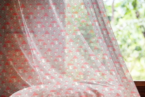 Vista 30 de Ambesonne Cortinas de tul Eiffel con bolsillo para barra, globos retro de corazón de café, remolinos de hito francés, cortina transparente