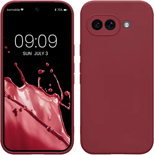 Vista 178 de kwmobile Funda compatible con Google Pixel 9 - Funda protectora delgada de TPU para teléfono - Acabado mate suave - Piedra antigua