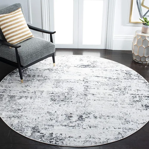 Vista 19 de SAFAVIEH Amelia Collection ALA700A - Alfombra decorativa de 2'2" x 4', diseño moderno abstracto, color marfil y azul, no desprende pelusa y de fácil