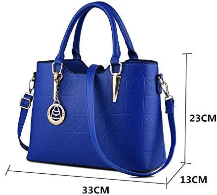 Vista 3 de Bolsa para mujer de piel Lizhigu, Satchel, estilo Tote, de mano o para el hombro