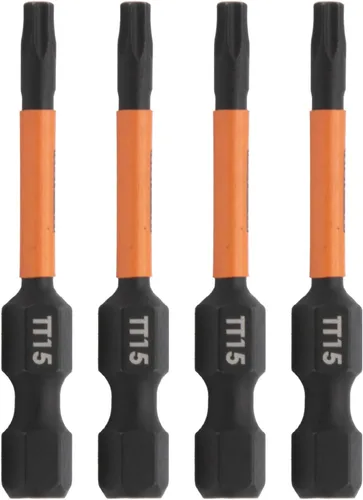 Vista 5 de TORX T10 - Brocas de seguridad a prueba de manipulaciones, Railer de 2 pulgadas, vástago hexagonal de 1/4 pulgadas, estrella de acero S2 resistente