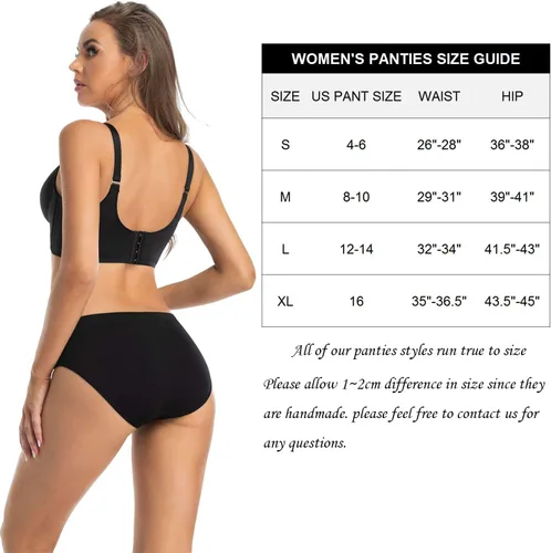 Vista 6 de Womens Bikini Panties Seamless Underwear, Soft Stretch Cheekini Hipster Briefs 6 Pack