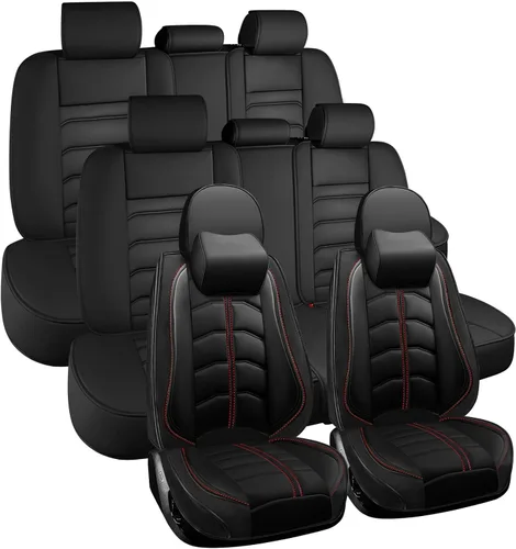Vista 9 de Funda de asiento de auto de 7 asientos para Nissan Armada 2004-2023, funda de asiento duradera, resistente al desgaste, impermeable, transpirable