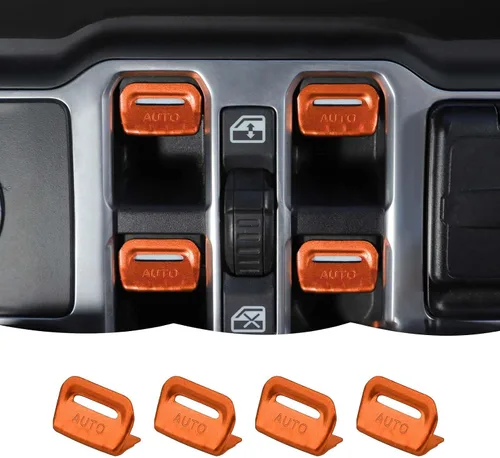 Vista 8 de RT-TCZ Cubierta de interruptor de ventana de consola central, accesorios interiores compatibles con Jeep Wrangler JL JLU y Gladiator JT 2018-2024