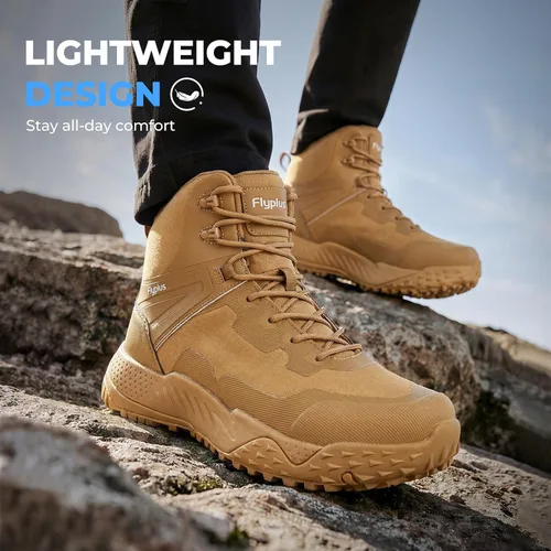 Vista 4 de Men's Military Tactical Boots Waterproof Lightweight Non-Slip Arena táctica