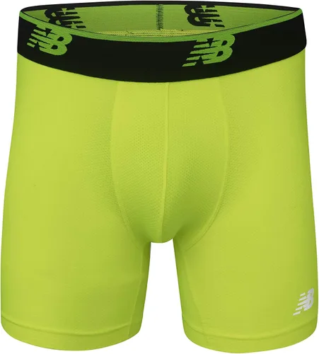 Vista 2 de New Balance Calzoncillo bóxer de malla de 5 pulgadas, sin mosca, ropa interior de compresión atlética (paquete de 3)