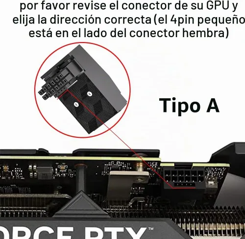 Vista 2 de 12VHPWR Adaptador de 90 grados: Conector de alimentación GPU de 16 pines 600W Pcie5.0 Adaptador de corriente de ángulo recto para tarjeta gráfica