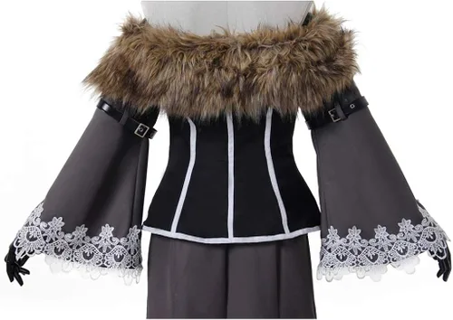 Vista 6 de CosplayDiy Traje de mujer para Final Fantasy X Lulu Cosplay Disfraz