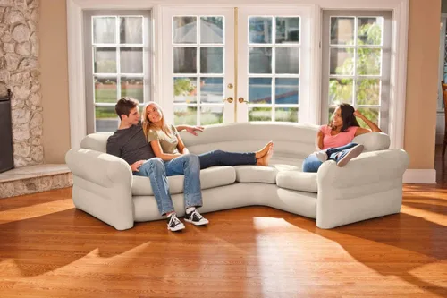 Vista 4 de Intex Juego de sofá seccional neutro para sala de estar y sala de estar inflable