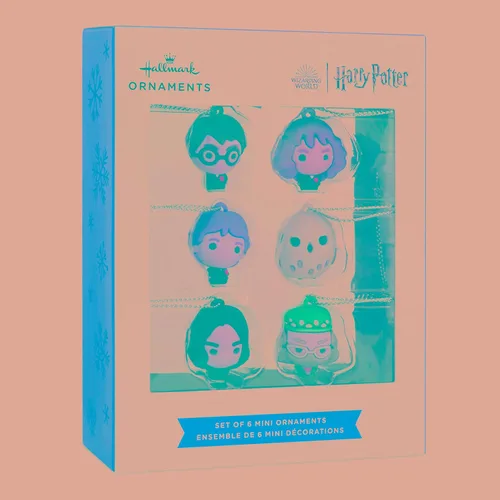 Vista 6 de Adornos navideños colgantes de Hallmark Harry Potter y amigos, a prueba de roturas, set de 6