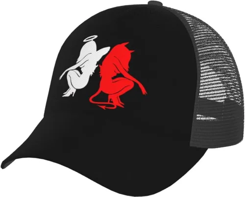 Vista 8 de Devil Gemini Angel Demon Men's and Women's Mesh Hat Baseball Hat Sandwich Hat All Seasons Baseball Cap