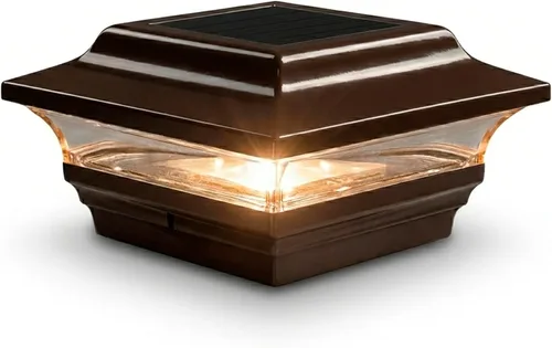 Vista 12 de Classy Caps Tapa de poste solar imperial de 5 x 5 pulgadas, se adapta a postes de cubierta y valla de 5 x 5 pulgadas, aluminio fundido blanco, modos