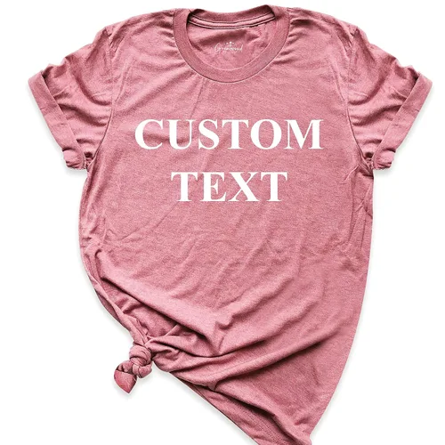 Vista 2 de Customized Tshirt Your Own Personalized Text Unisex T-Shirt Ultra Soft for Men Women Cotton T Shirt