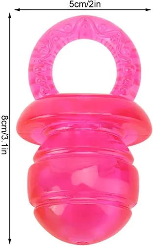Vista 5 de Jiawu Chupete de juguete masticable para perros, 2 piezas de juguete de limpieza molar para cachorros con sonda integrada para perros pequeños