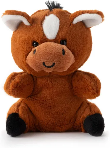 Vista 2 de The Petting Zoo Peluche de caballo de peluche, regalos para niños, animales de vida silvestre Nuggetz, juguete de peluche de caballo marrón, 6