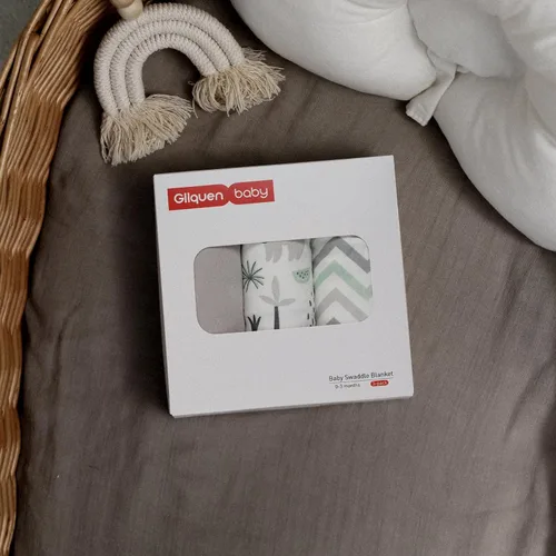 Vista 9 de GLLQUEN BABY Sacos de Dormir Envolventes Orgánicos para Recién Nacidos - Envolturas para Bebés de 0-3 Meses, Paquete de 3 Sacos Envolventes