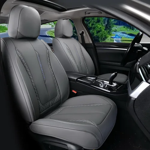 Vista 26 de Coverado - Fundas de asiento delantero de coche, fundas de asiento de cuero de lujo para automóviles, fundas de asiento de automóvil protectoras