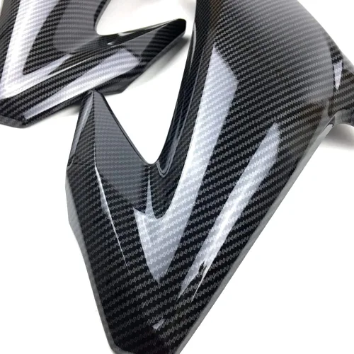 Vista 4 de GLoyer Motorcycle Windshield Unpainted Motorcycle Front Gas Tank Side Trim Insert Cover Panel Fairing Cowl Compatible with Kawasaki Z900 2017 2018