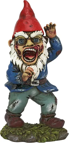Vista 3 de Design Toscano Gnomo zombi - Gnomo esqueleto bávaro del Oktoberfest Gerta - Estatua de gnomo de jardín, 6½ pulgadas de ancho x 4½ pulgadas