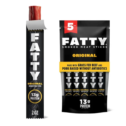 Vista 8 de FATTY Palitos de carne seca original, 2 oz. (5-pk)