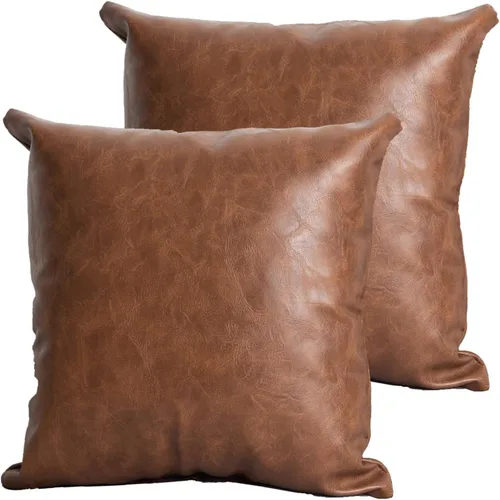 Vista 24 de TOMWISH Juego de 2 fundas de almohada de 16 x 16 pulgadas, diseño de vaca blanca y negra, fundas decorativas para el hogar, cama, sofá, sala