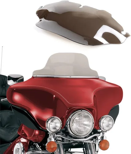 Vista 24 de Parabrisas negro de 4.5" para motocicleta, compatible con Harley Davidson Touring Street Glide Electra Glide FLHT FLHTCU Ultra Classic Glide FLHX