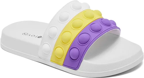 Vista 8 de Engtoy Sandalias para niños y niñas, unisex, ligeras, antideslizantes, puntera abierta, cómodas, para ducha, playa, divertidas sandalias