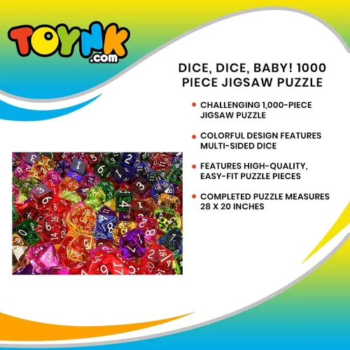 Vista 6 de Toynk Dice, Dice, Baby! Rompecabezas de 1000 piezas para adultos y niños, juego de mesa interactivo para el cerebro, juguetes educativos