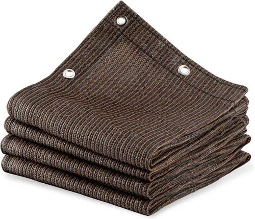 Vista 12 de Tela 90% para patio y pérgola, red de sombra de polietileno de alta densidad con protección UV con bordes y ojales reforzados, parasol resistente al