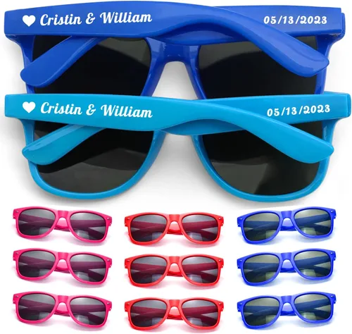 Vista 10 de Gafas de sol personalizadas para recuerdos de fiesta de boda, gafas de sol personalizadas a granel para hombres, padrinos de boda, adultos y mujeres