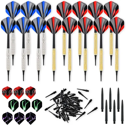 Vista 8 de Steel Tip Darts Set 18 Grams15 Pack Steel Barrels